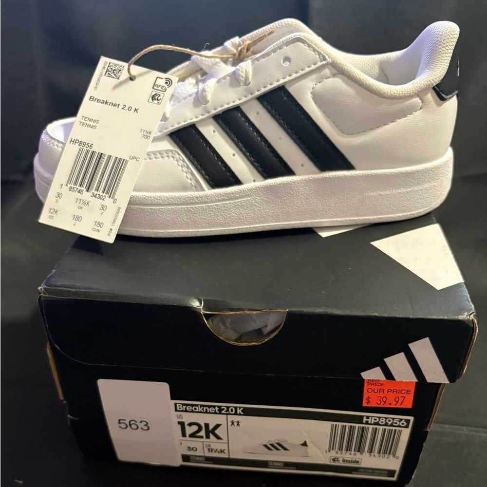 Adidas Kids Breaknet 2.0 Sneakers White Black